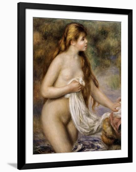 Bather with Long Hair-Pierre-Auguste Renoir-Framed Art Print