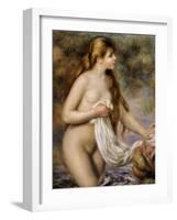 Bather with Long Hair-Pierre-Auguste Renoir-Framed Art Print