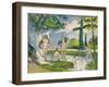Bathers, 1874-75-Paul Cezanne-Framed Giclee Print