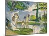 Bathers, 1874-75-Paul Cezanne-Mounted Giclee Print