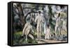 Bathers, 1890-1894-Paul Cézanne-Framed Stretched Canvas