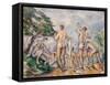 Bathers, 1890-92-Paul Cézanne-Framed Stretched Canvas