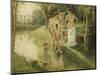 Bathers, 1896-Camille Pissarro-Mounted Premium Giclee Print