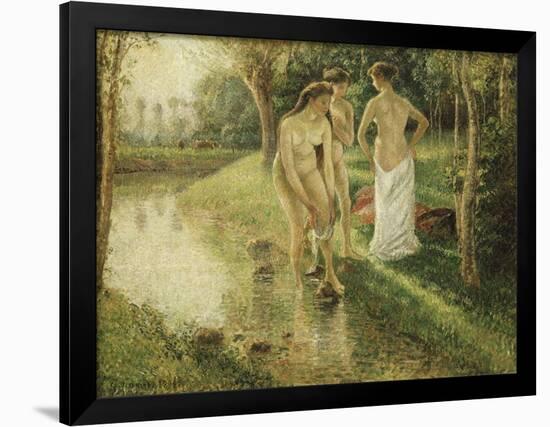 Bathers, 1896-Camille Pissarro-Framed Giclee Print