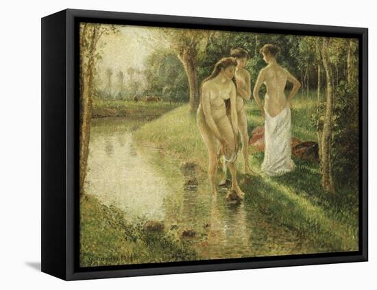 Bathers, 1896-Camille Pissarro-Framed Stretched Canvas