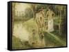 Bathers, 1896-Camille Pissarro-Framed Stretched Canvas