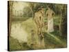 Bathers, 1896-Camille Pissarro-Stretched Canvas