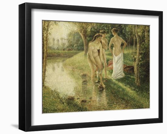 Bathers, 1896-Camille Pissarro-Framed Giclee Print