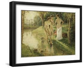 Bathers, 1896-Camille Pissarro-Framed Giclee Print