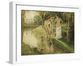 Bathers, 1896-Camille Pissarro-Framed Giclee Print