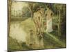 Bathers, 1896-Camille Pissarro-Mounted Giclee Print