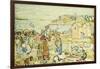 Bathers and Strollers at Marblehead-Maurice Brazil Prendergast-Framed Giclee Print