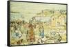 Bathers and Strollers at Marblehead-Maurice Brazil Prendergast-Framed Stretched Canvas