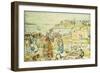 Bathers and Strollers at Marblehead-Maurice Brazil Prendergast-Framed Giclee Print