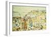 Bathers and Strollers at Marblehead-Maurice Brazil Prendergast-Framed Giclee Print