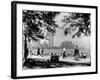 Bathers and Strollers Enjoying a Fine Day at Oak Street Beach-null-Framed Photographic Print