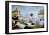 Bathers At Asnieres, 1884, French School-Georges Seurat-Framed Giclee Print