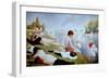 Bathers At Asnieres, 1884, French School-Georges Seurat-Framed Giclee Print