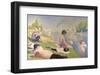 Bathers at Asnieres, 1884-Georges Seurat-Framed Art Print