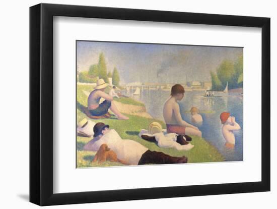 Bathers at Asnieres, 1884-Georges Seurat-Framed Art Print