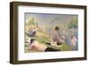 Bathers at Asnieres, 1884-Georges Seurat-Framed Art Print