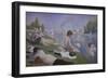 Bathers at Asnieres, 1884-Georges Seurat-Framed Giclee Print