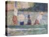 Bathers at Asnieres, 1884-Georges Seurat-Stretched Canvas