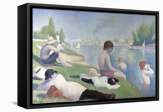 Bathers at Asnières (Baigneurs À Asnière), 1884-Georges Seurat-Framed Stretched Canvas