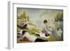 Bathers at Asnières-Georges Seurat-Framed Art Print