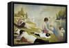 Bathers at Asnières-Georges Seurat-Framed Stretched Canvas