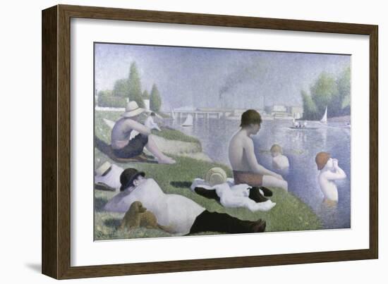Bathers at Asnieres-Georges Seurat-Framed Giclee Print
