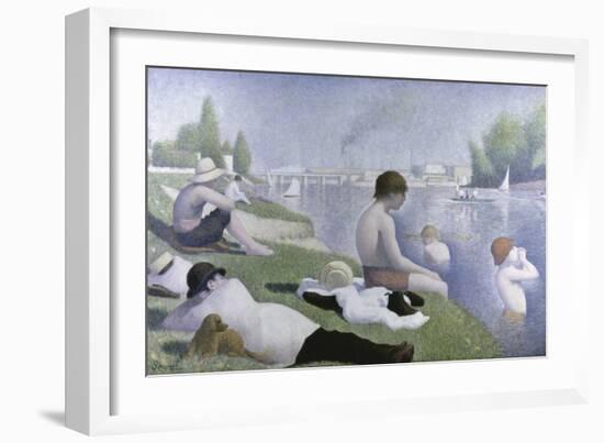 Bathers at Asnieres-Georges Seurat-Framed Giclee Print