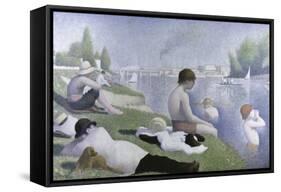 Bathers at Asnieres-Georges Seurat-Framed Stretched Canvas