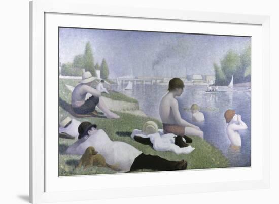 Bathers at Asnieres-Georges Seurat-Framed Giclee Print