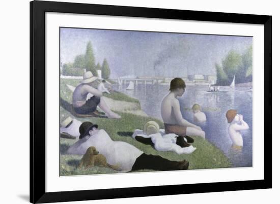 Bathers at Asnieres-Georges Seurat-Framed Giclee Print