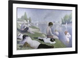 Bathers at Asnieres-Georges Seurat-Framed Giclee Print