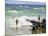 Bathers at Breakwater-Edward Henry Potthast-Mounted Giclee Print