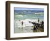 Bathers at Breakwater-Edward Henry Potthast-Framed Giclee Print