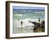 Bathers at Breakwater-Edward Henry Potthast-Framed Giclee Print