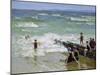 Bathers at Breakwater-Edward Henry Potthast-Mounted Giclee Print