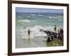 Bathers at Breakwater-Edward Henry Potthast-Framed Giclee Print