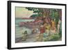Bathers at Cap Benat, 1909-Théo van Rysselberghe-Framed Giclee Print