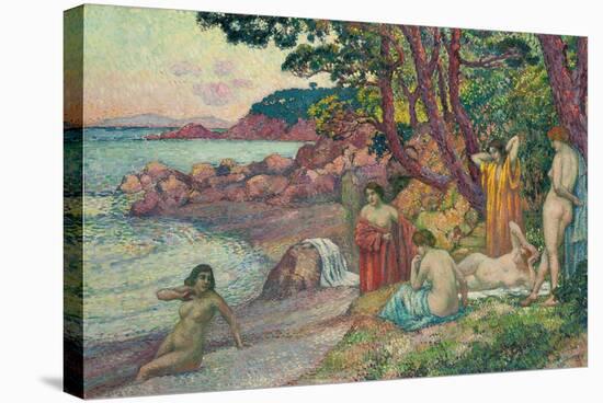 Bathers at Cap Benat, 1909-Théo van Rysselberghe-Stretched Canvas