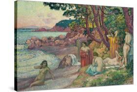Bathers at Cap Benat, 1909-Théo van Rysselberghe-Stretched Canvas