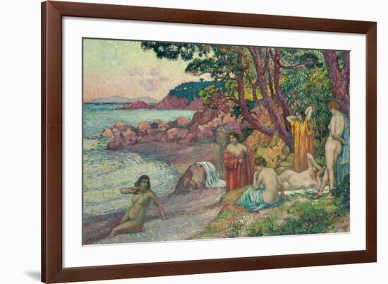 Bathers at Cap Benat, 1909-Théo van Rysselberghe-Framed Giclee Print
