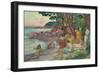 Bathers at Cap Benat, 1909-Théo van Rysselberghe-Framed Giclee Print