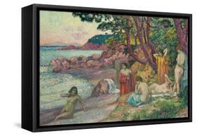 Bathers at Cap Benat, 1909-Théo van Rysselberghe-Framed Stretched Canvas