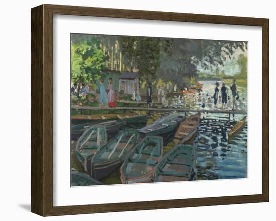 Bathers at La Grenouillere, 1869-Claude Monet-Framed Giclee Print