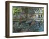 Bathers at La Grenouillere, 1869-Claude Monet-Framed Giclee Print