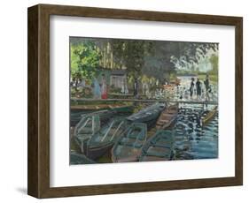 Bathers at La Grenouillere, 1869-Claude Monet-Framed Giclee Print